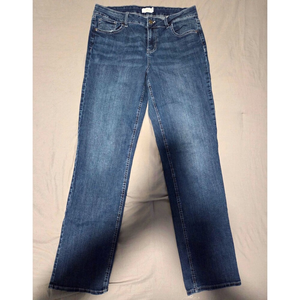 m jeans by maurices Womens Mid Rise Straight Jeans Size 16 Long 16L Blue W36 L33